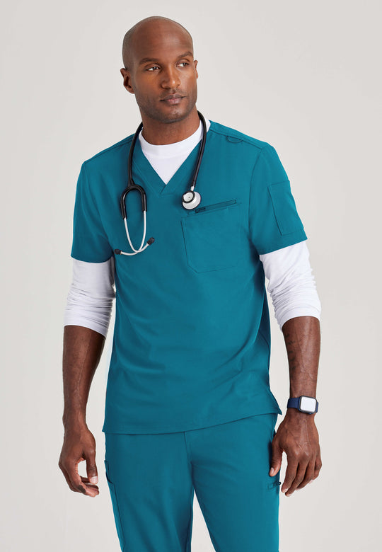 Rally 3-Pocket V-Neck Scrub Top - Sale