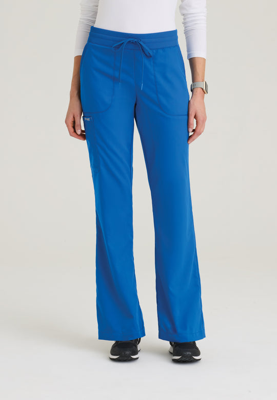 Erin 5 Pocket Rib Knit Waistband Fit & Flare Pant