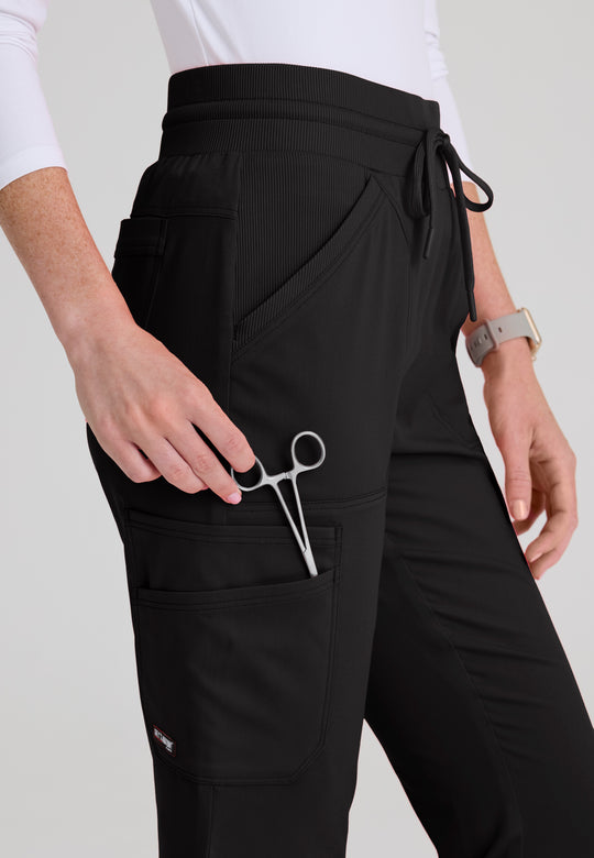 Kristi 7-Pocket Knit Waistband Fit & Flare Pant