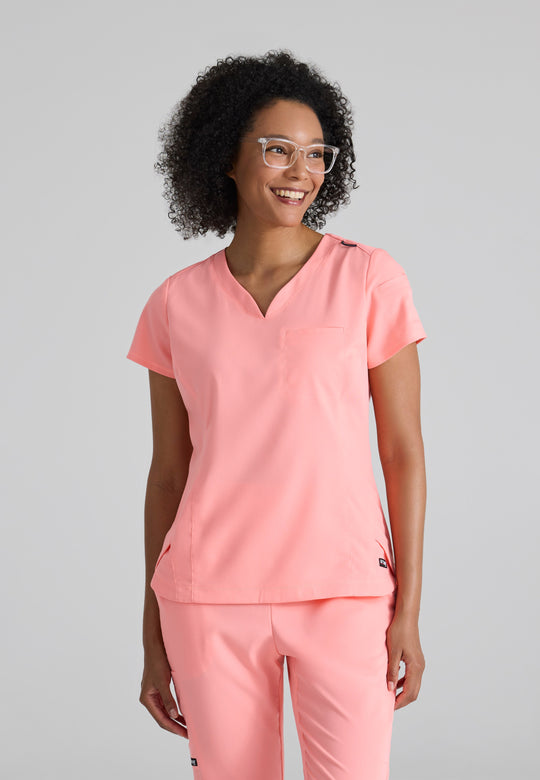 Capri 2-Pocket Hourglass V-Neck Scrub Top - Sale