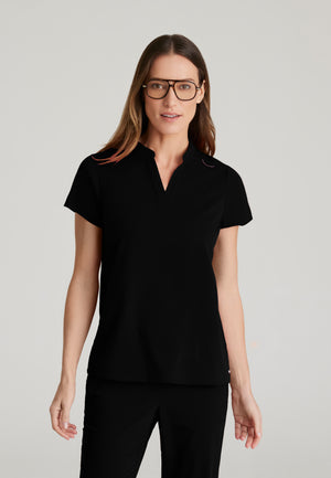 Avery 2-Pocket Banded Collar Top