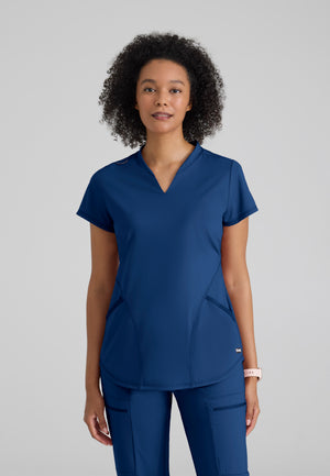 Define Contour Seam V-Neck Knit Top