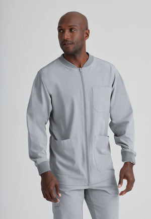 Structure 3-Pocket Crewneck Warmup Scrub Jacket